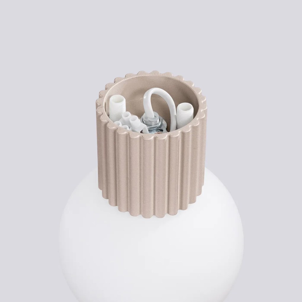Kinkiet HALO taupe IP44 ryflowany SOLLUX  LIGHTING