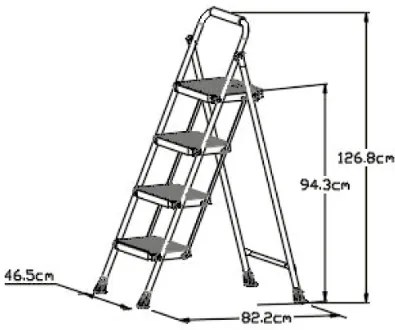 Lamart LT8098 schodki Eurostep, 4 stopnie, 4 stopnie