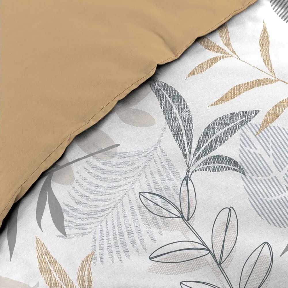 Żółto-biała pościel dwuosobowa 240x220 cm Kimberly – douceur d'intérieur
