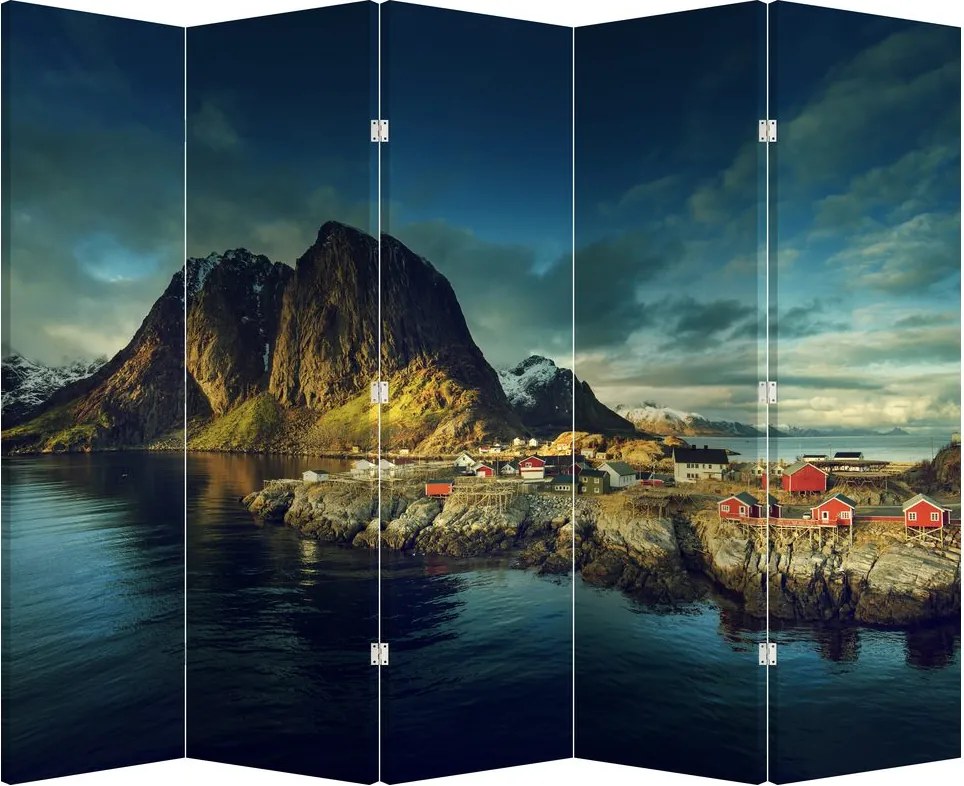 Parawan - Wioska rybacka w Norwegii (210x170 cm)