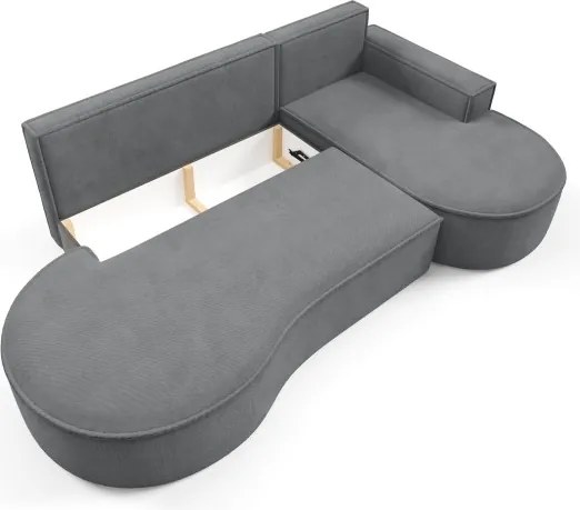 Narożnik MOLLY Prawostronny z funkcją spania, wolnostojący tkanina CURIO 97 Szary