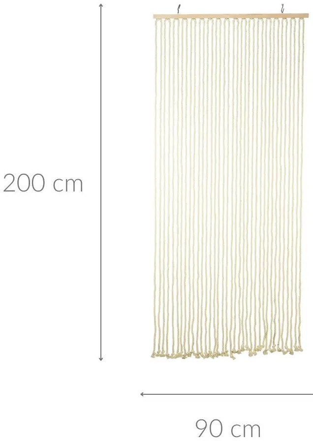 Zasłona na drzwi, makrama, 90 x 200 cm