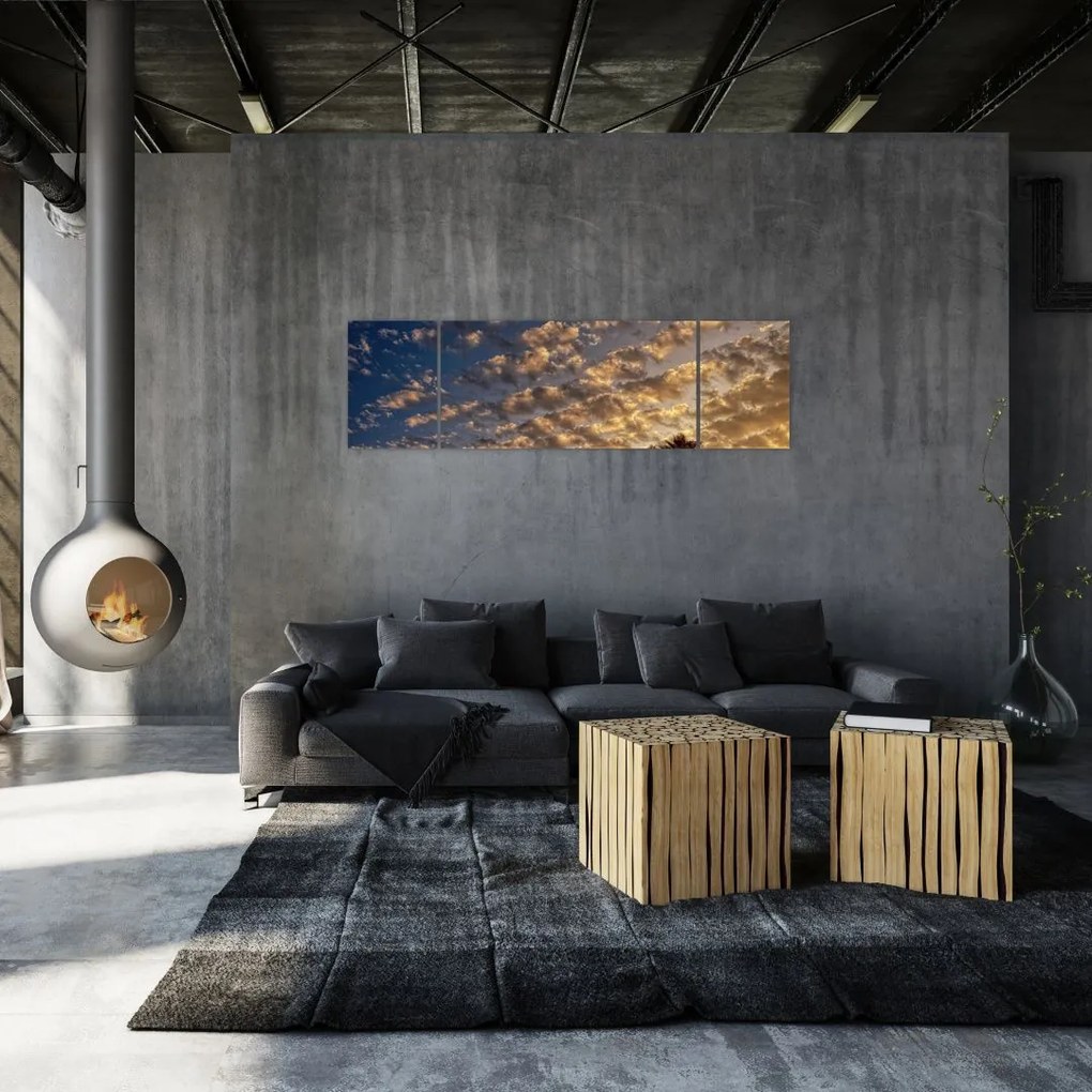 Obraz - palmy pośród chmur (170x50 cm)