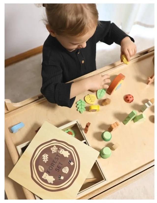 Tooky toy zestaw leśny układanka w stosy klocki figurki