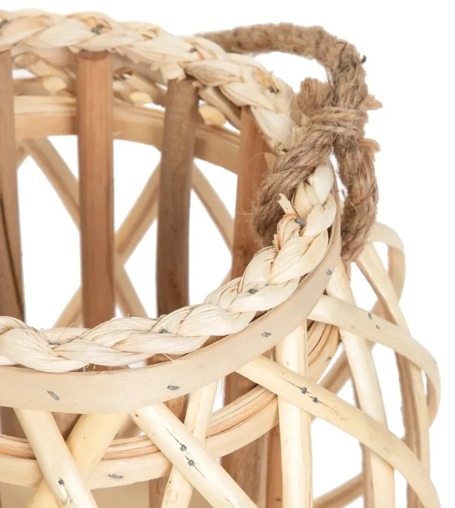 Lampion LAGGE pleciony naturalny 30 cm HOMLA