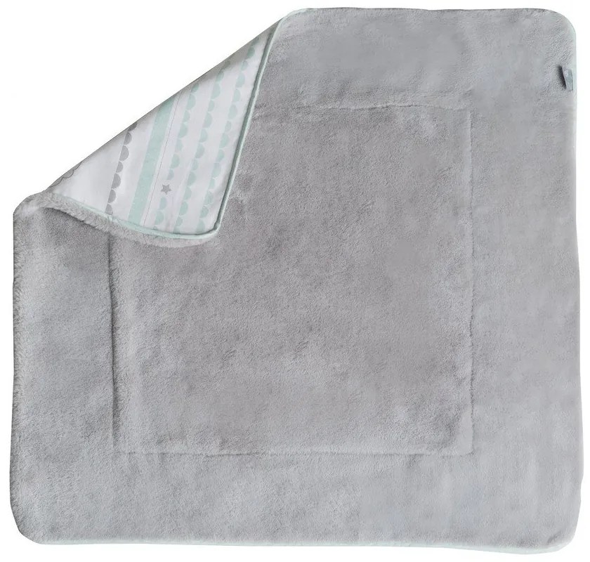 Biało-miętowy koc dziecięcy z mikropluszu 80x80 cm Happy Cloud – Roba