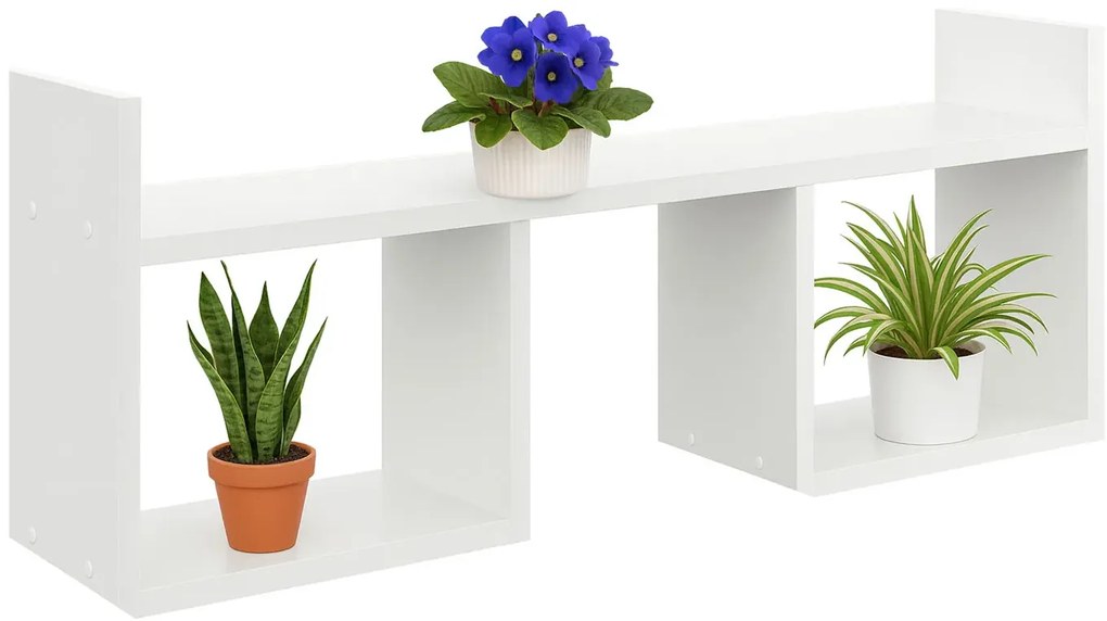 Biała ścienna półka na kwiaty M7-E06