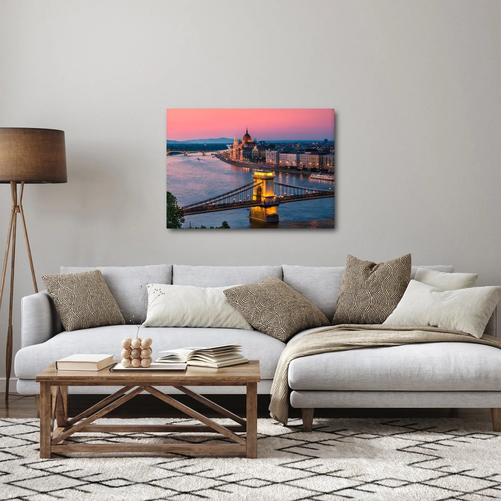 Obraz - Panorama miasta, Budapeszt, Węgry (70x50 cm)