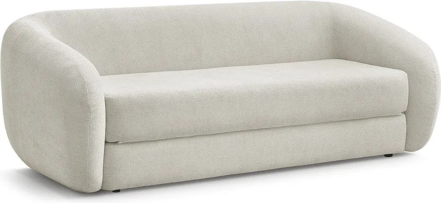 Beżowa rozkładana sofa z tkaniny szenilowej 228 cm Neyo – Bobochic Paris