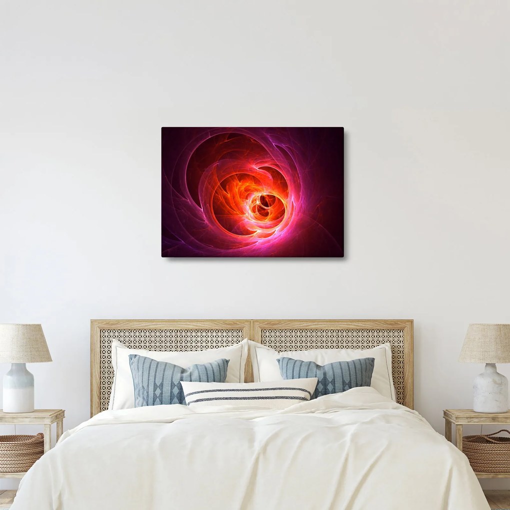 Nowoczesny obraz różowej abstrakcji (70x50 cm)