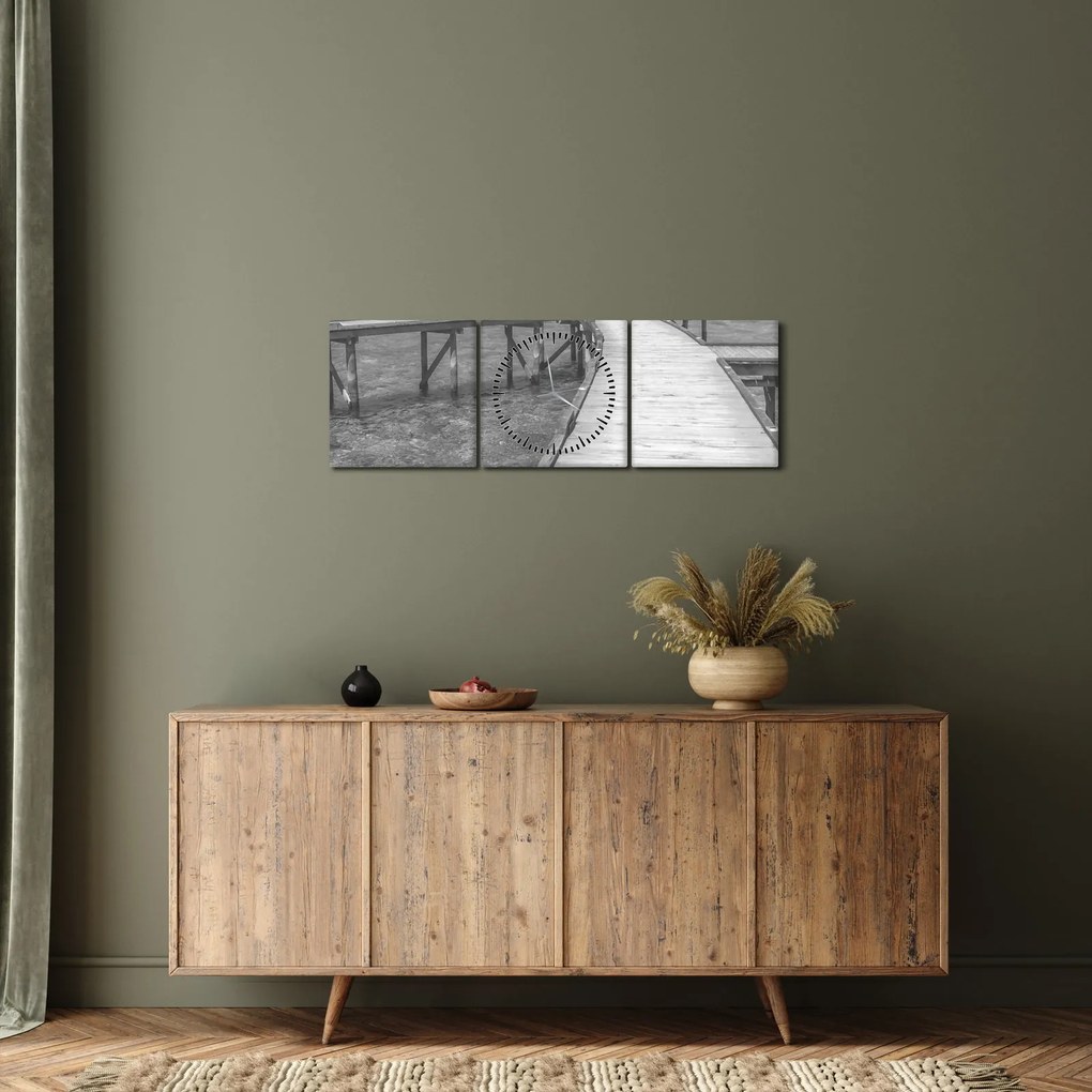 Obraz - Malediwy (z zegarem) (90x30 cm)