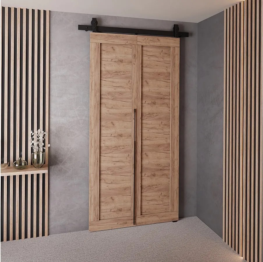 Drzwi Przesuwne QUDIO M1 Dąb Craft Złoty 80