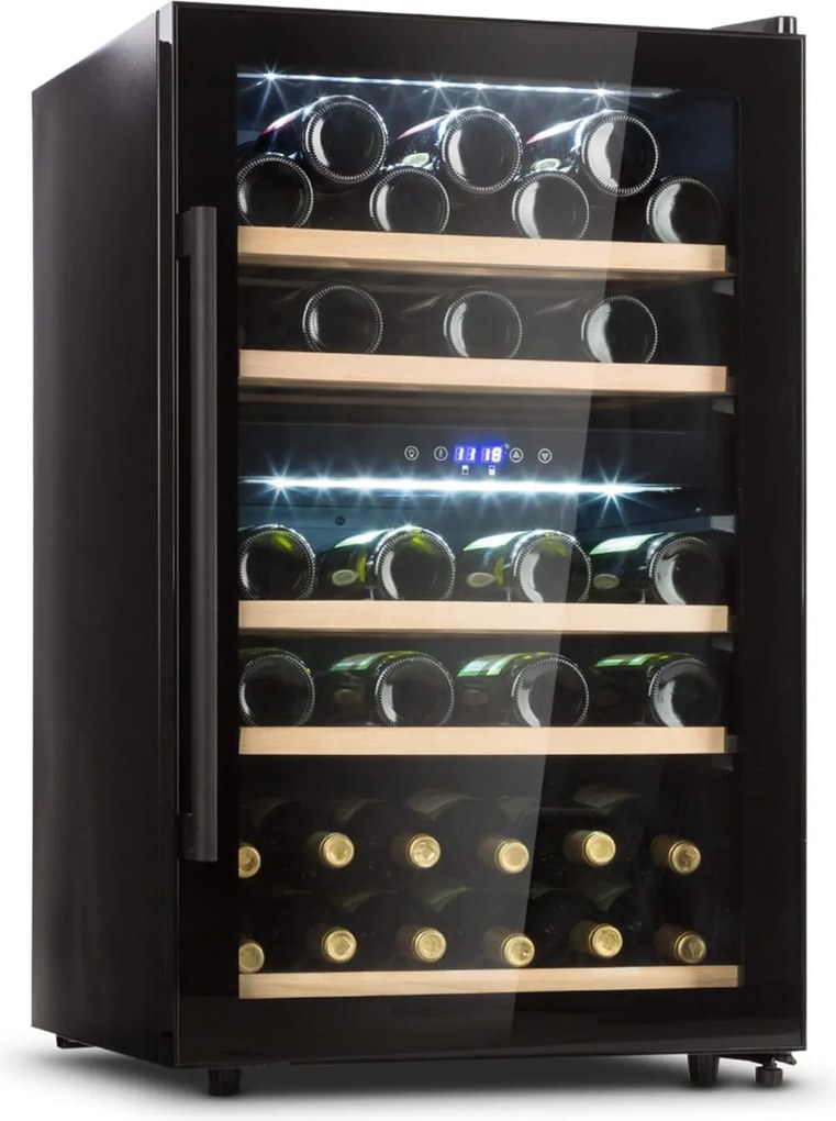 Klarstein Barossa 59cm 41 Butelek Winiarka Dwustrefowa Czarny