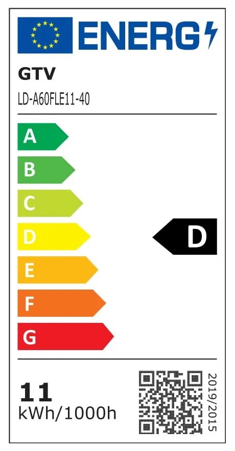 Żarówka filamentowa z neutralnym światłem z gwintem E27, 11 W – GTV