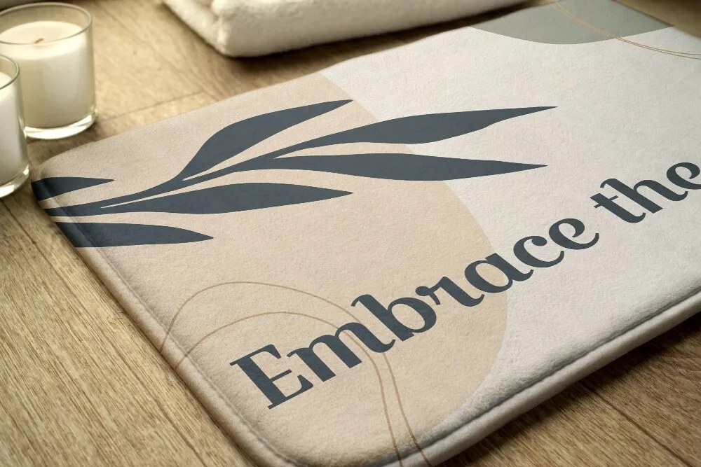 Antypoślizgowy dywanik łazienkowy Antypoślizgowy dywanik łazienkowy Roślina Liść