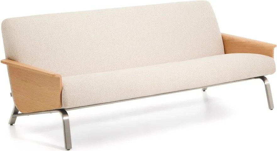 Beżowa sofa z tkaniny szenilowej 205 cm Amsen – Kave Home