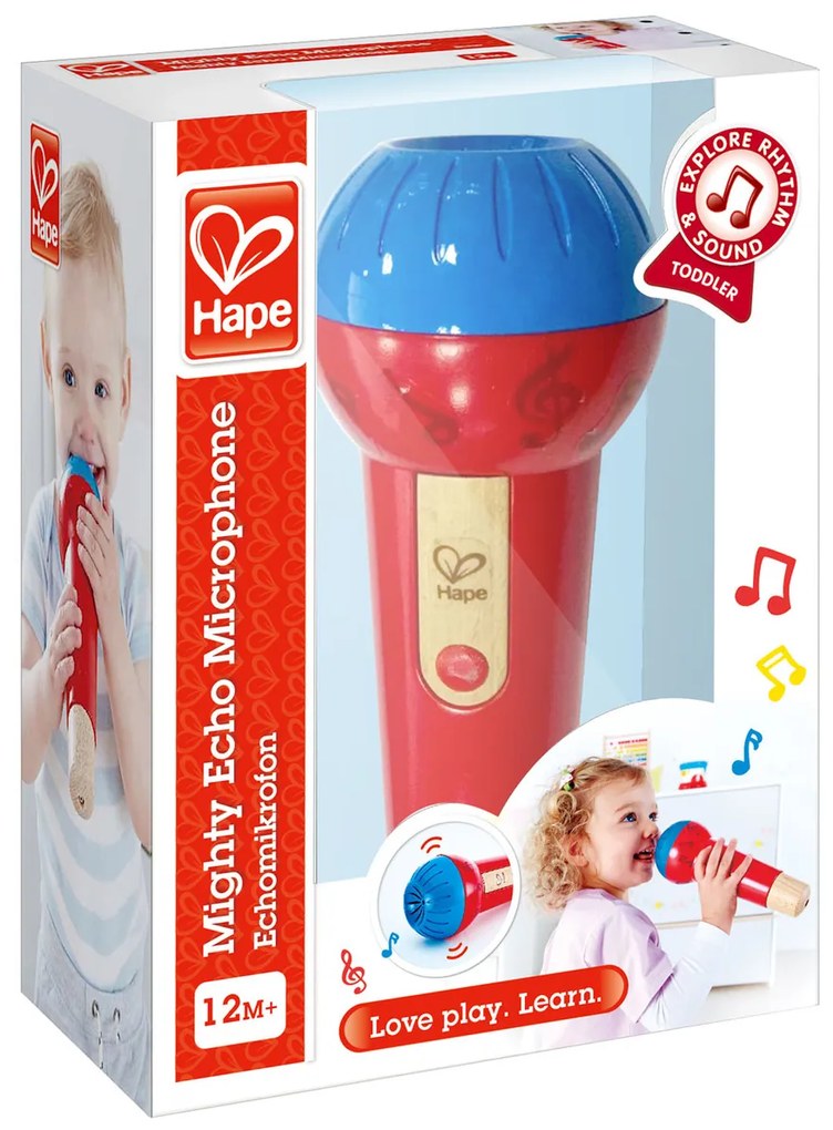 Hape Mikrofon dziecięcy Mighty Echo, 21,8 x 8 cm
