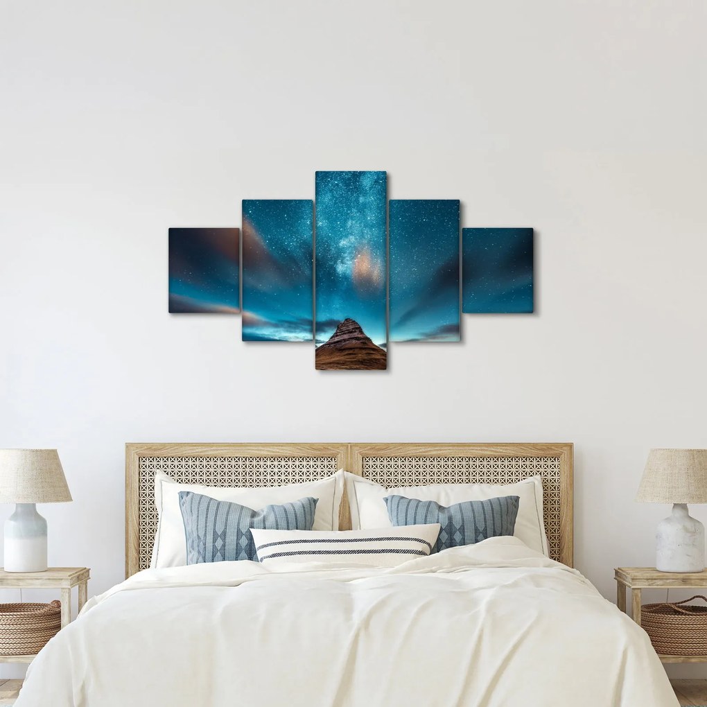 Obraz niebieskiej drogi mlecznej (125x70 cm)