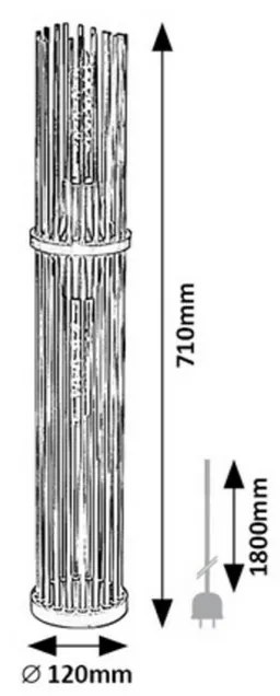 Rabalux 74022 lampa podłogowa stojąca Roxas, czarny