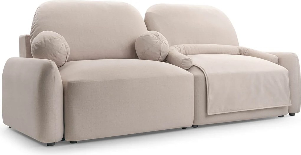 Sofa z Funkcją Spania SORENO Beżowa Nowoczesna