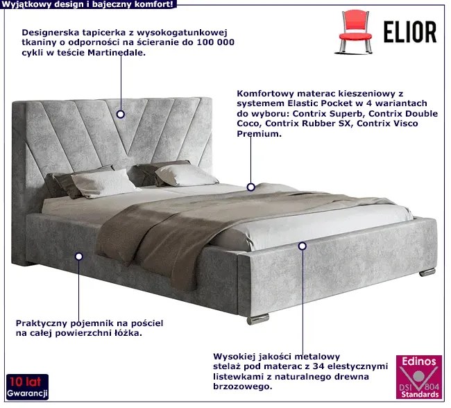 Pojedyncze łóżko ze schowkiem 120x200 K4-K88