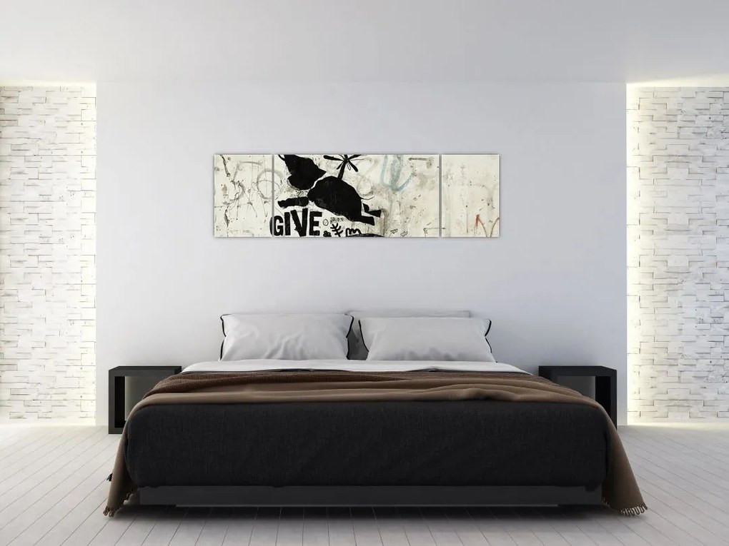 Obraz - Słoń nad ziemią (170x50 cm)