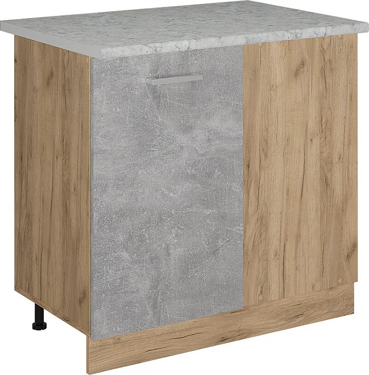 Szafka narożna beton 86x60x81.6 r-line