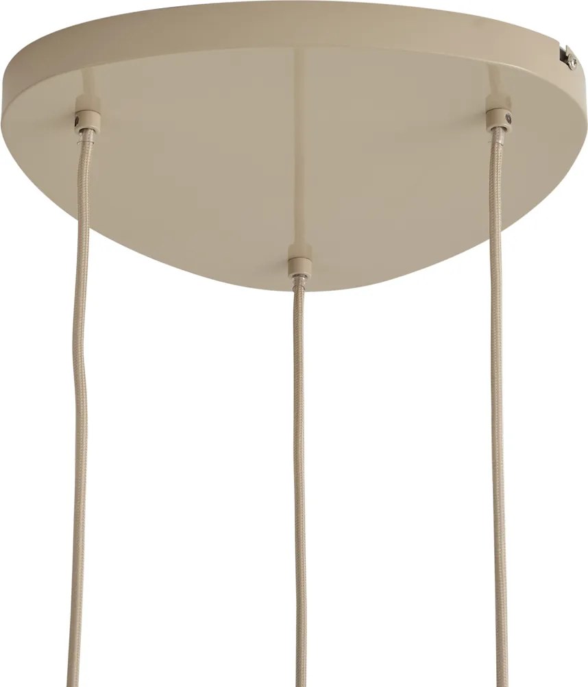 Lampa wisząca retro taupe z metalowym kloszem 6-punktowa - Macaron