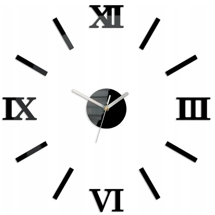 Zegar ścienny naklejany duży nowoczesny akrylowy na ścianę do salonu loft