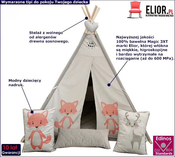 Wigwam dziecięcy lisek N5-F15