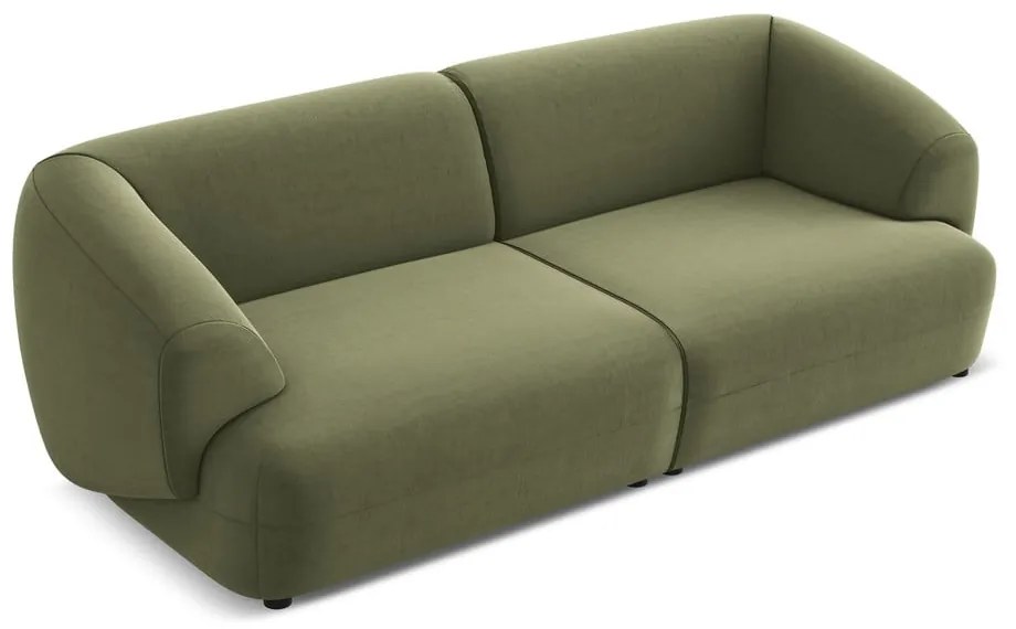 Zielona aksamitna sofa 232 cm Moana – Makamii