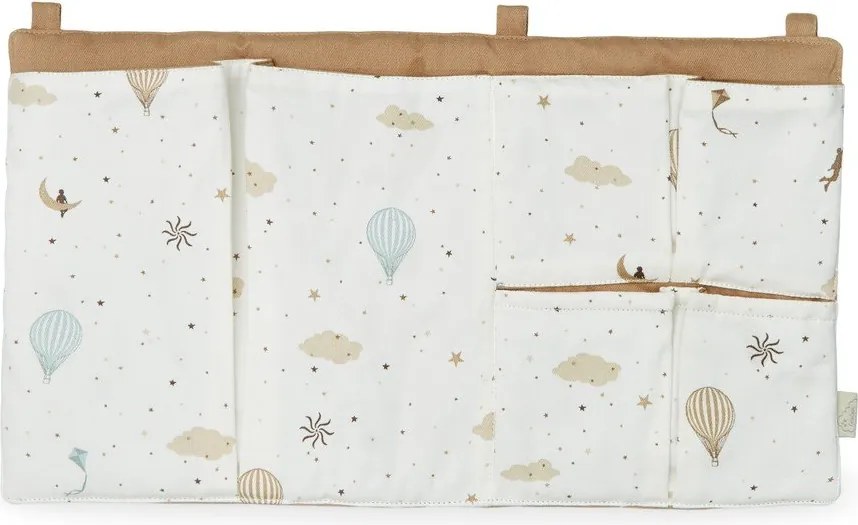 Organizer kieszonkowy na łóżeczko z bawełny organicznej w kolorze kości słoniowej 42 cm Dreamland – Cam Cam Copenhagen