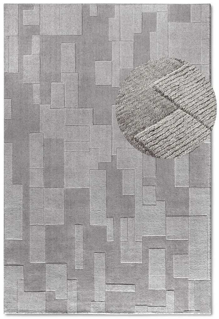 Dywan wełniany Villeroy &amp; Boch Wilhelmine szary 80 cm x 150 cm