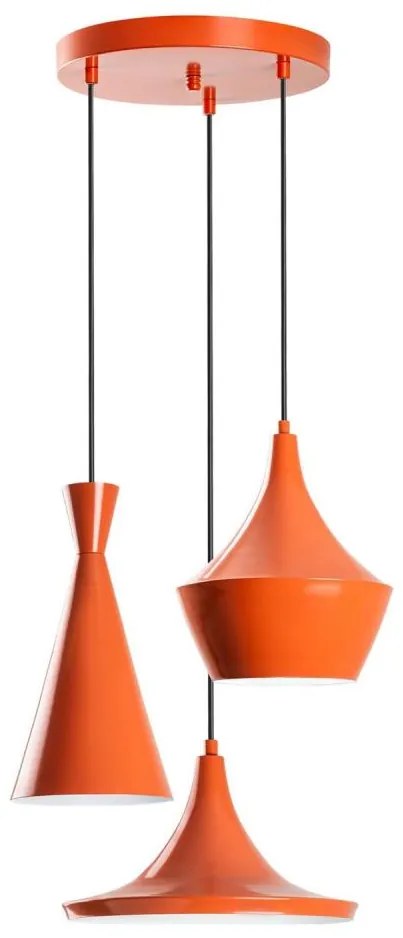 Lampa wisząca TOM na przewodzie 3xE27/40W/230V pomarańczowa
