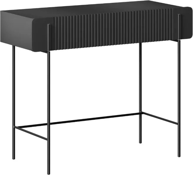 Toaletka Malmi 100 cm z szufladami - czarny mat / czarne nóżki