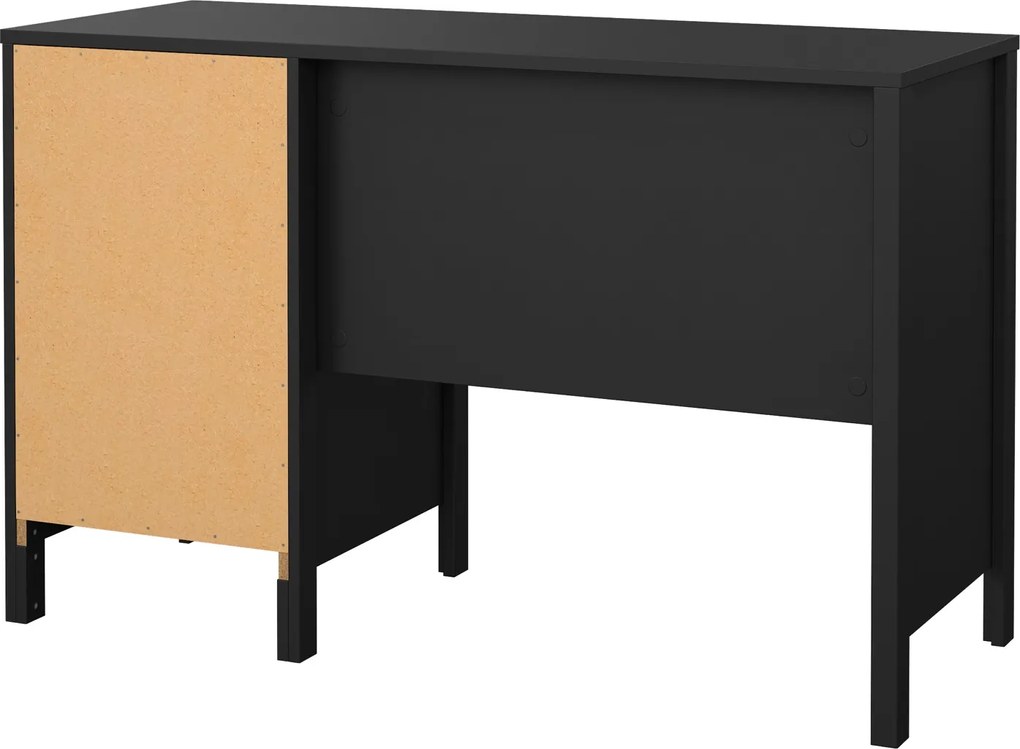 Czarne biurko komputerowe Madrid 3 szuflady