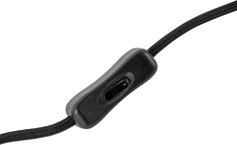 Nowoczesna lampa stołowa czarna bez klosza - Simplo