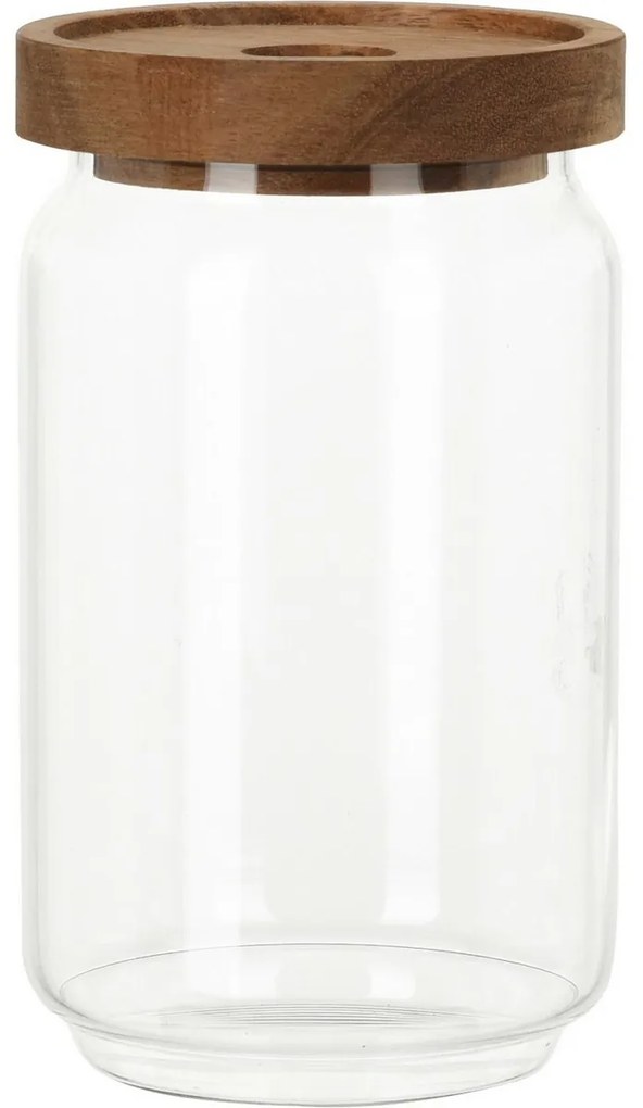 Szklany słoik z akacjową pokrywką 700 ml, 0,7 l