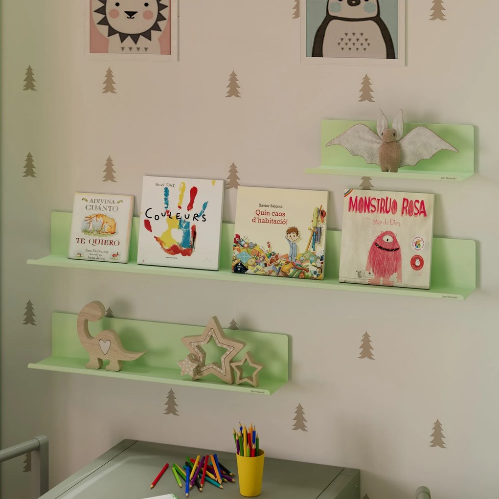 Półka wisząca JOANNE 400 mm, Fresh Style: pastelowy zielony