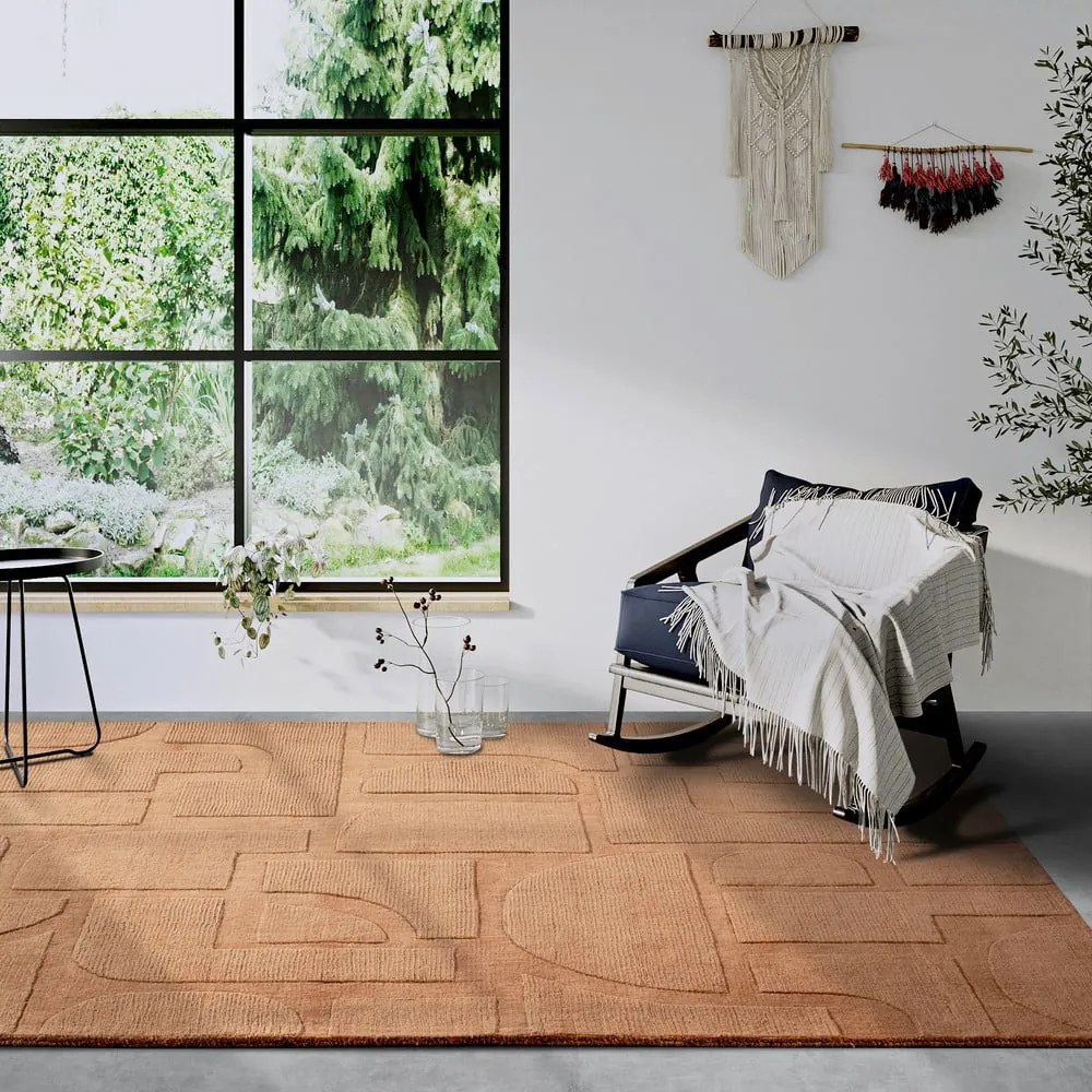 Brązowy wełniany dywan tkany ręcznie 160x230 cm Alexis – Villeroy&amp;Boch