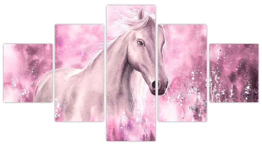 Obraz - Malowany koń (125x70 cm)