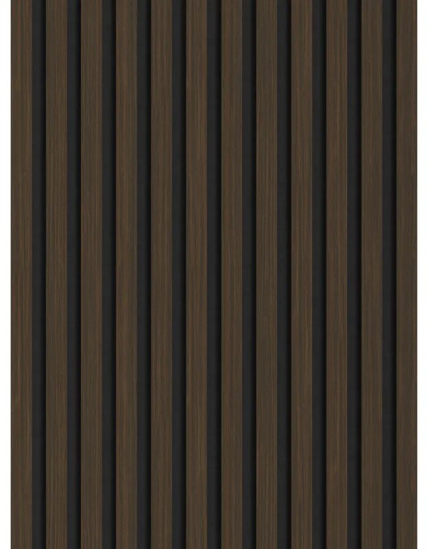 Mexen Lam-F lamele ścienne akustyczne 275 x 30 cm, filc 8 mm, fornir techniczny, Orzech Palony - S105-275307-3015-024