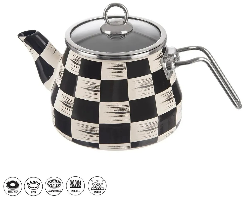 Orion Emaliowany czajnik szachownica Lem, 2 l