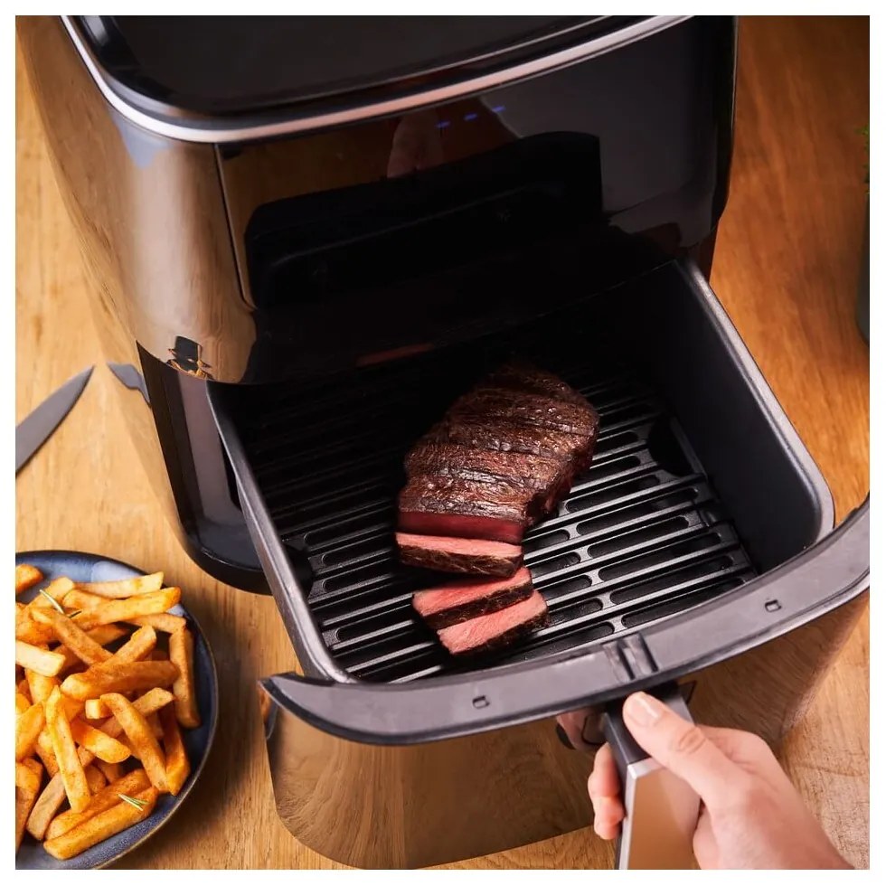 Czarna frytkownica beztłuszczowa EASY FRY&GRILL STEAM+ FW201815 – Tefal