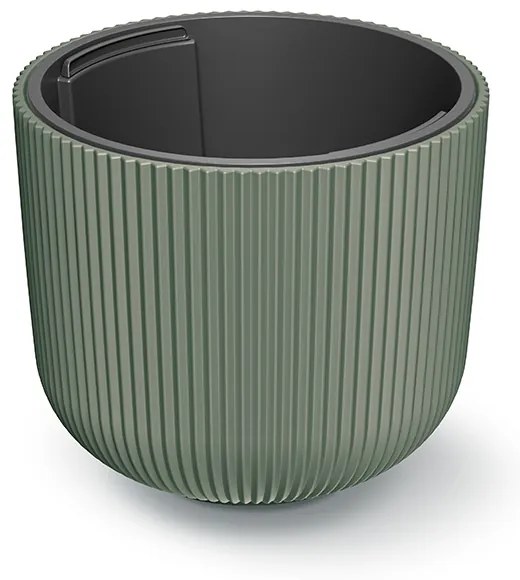 Donica ogrodowa Milly 24 x 24 x 19,7 cm zielona pinia PROSPERPLAST