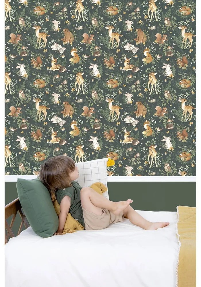 Tapeta dziecięca 10 m x 50 cm Forest Friends – Lilipinso