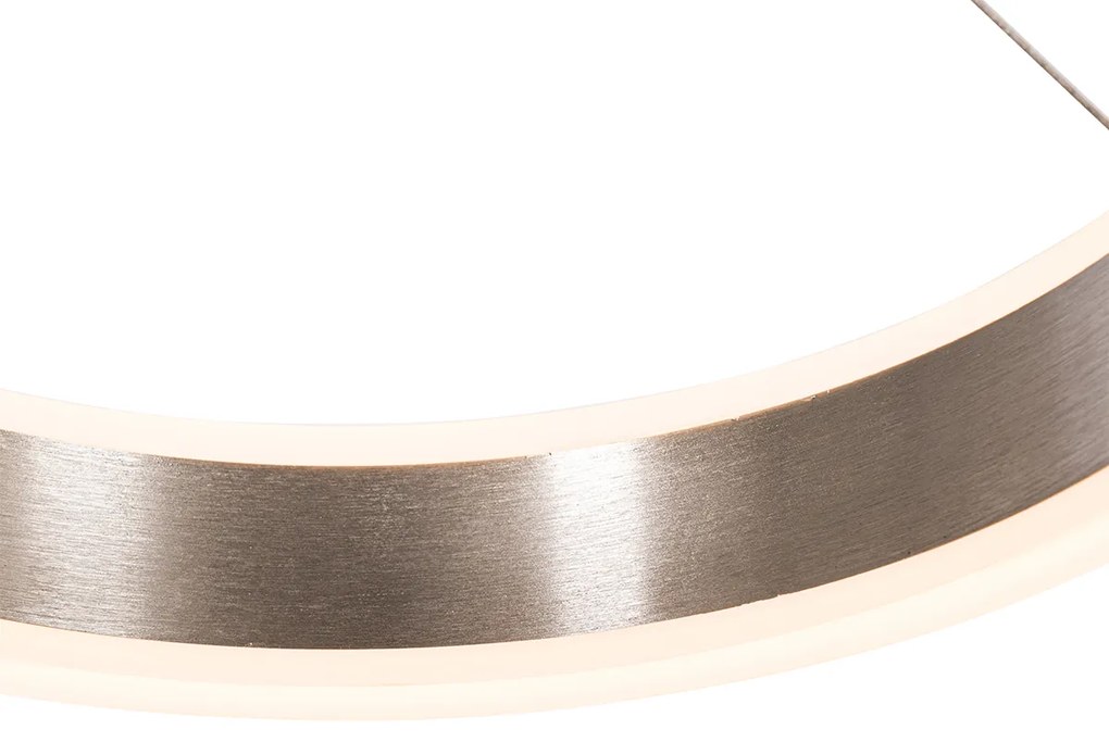 Okrągła lampa wisząca ze stali z wbudowanym LED o 3-stopniowej regulacji jasności 3-punktowa - Lyani