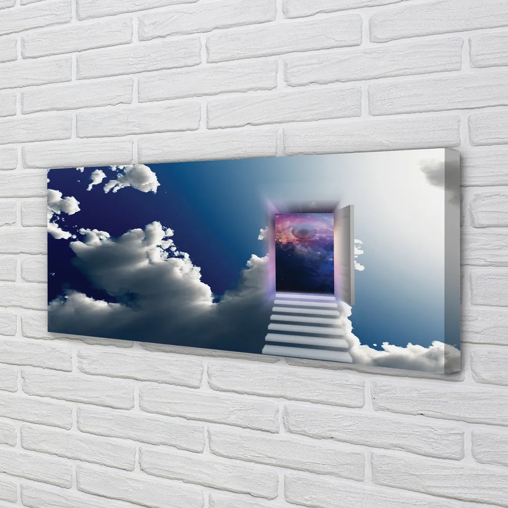 Zdjęcie na płótnie Surrealistyczna Wizja: Oko i Schody