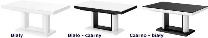 Rozkładany ławostół biały połysk - Fandon 3X