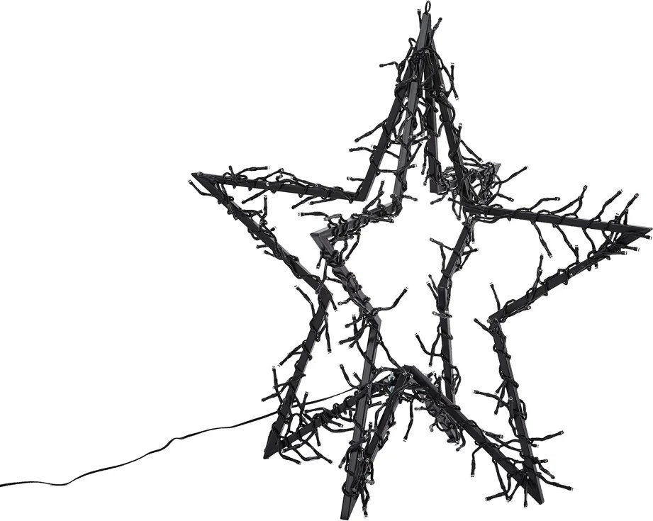 Gwiazda Bożonarodzeniowa Czarna Gwiazda z LED IP44 - Brilli